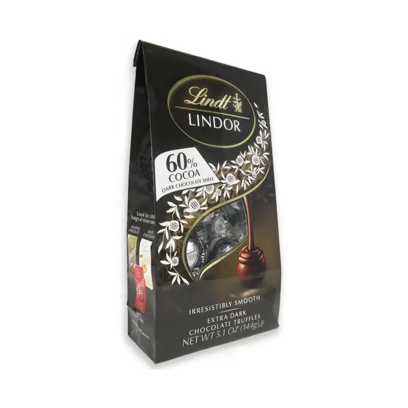 Lindt Chocolate Lindor Truffles - 60% Extra Dark Chocolate Bag: 6-Piece Case