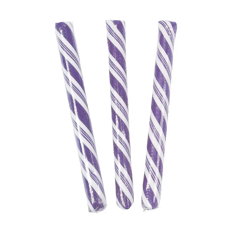 Purple Hard Candy Sticks: 80-Piece Box