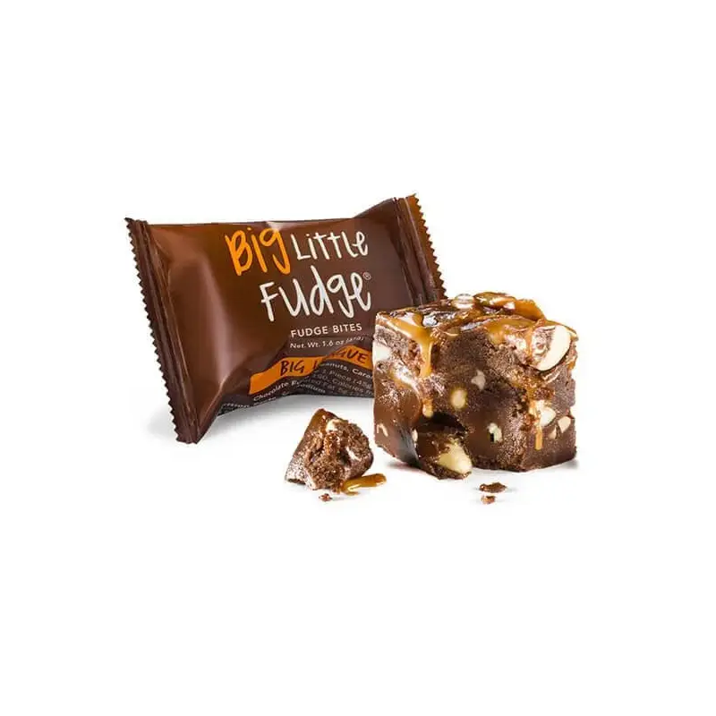 Fudge Bites - Chocolate with Peanuts and Caramel: 12-Piece Display