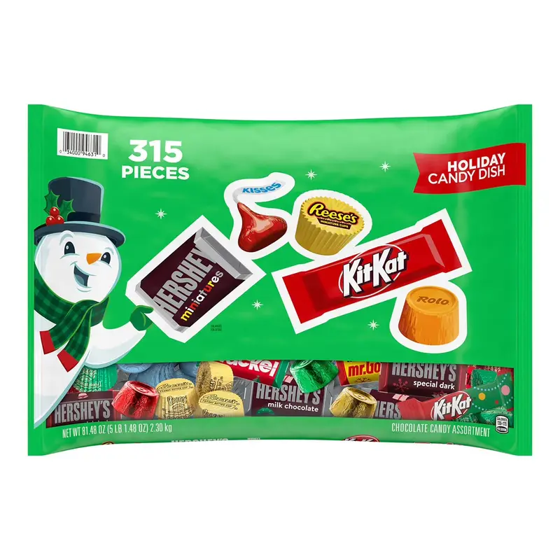 Hershey Christmas Assorted Chocolate Candy: 315-Piece Bag