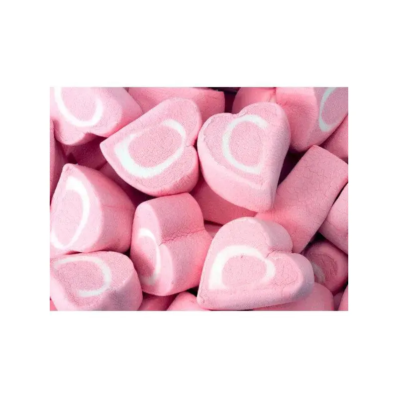 Pink & White Marshmallow Hearts: 14-Ounce Bag