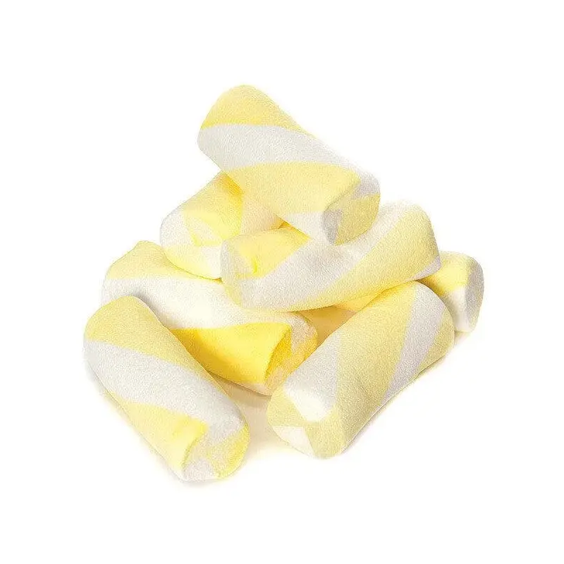 Puffy Poles Jumbo Marshmallow Twists - Banana: 1KG Bag