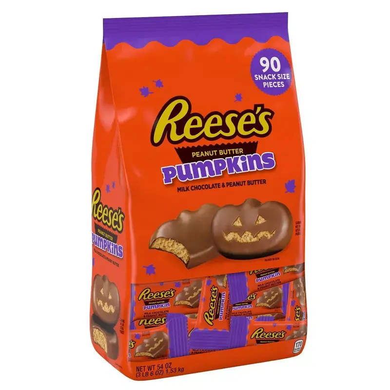 Reese's Peanut Butter Milk Chocolate Pumpkins: 90-Piece Bag