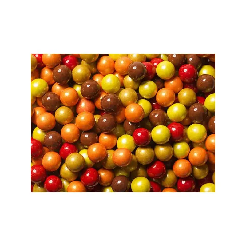 Sixlets Mini Milk Chocolate Balls - Autumn Colors Assortment: 2LB Bag