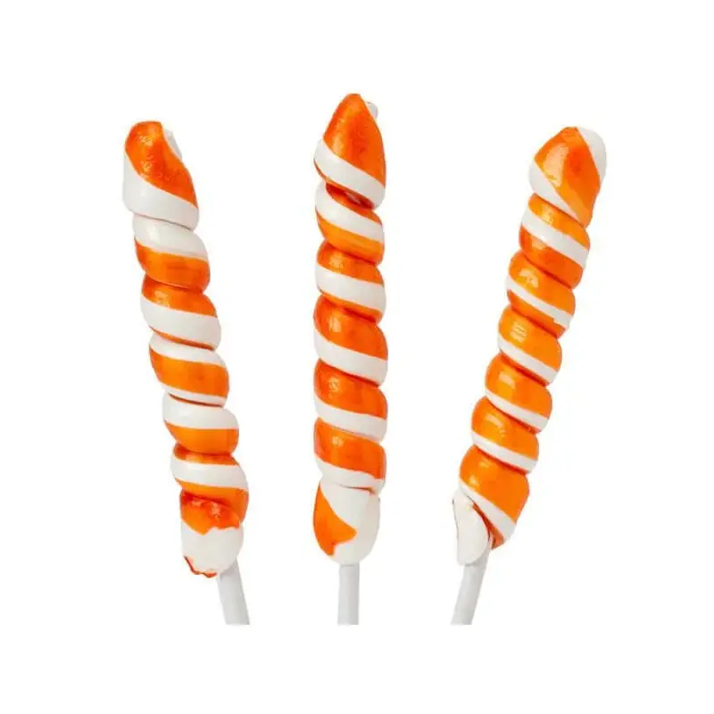Unicorn Pops Twist Suckers - Orange: 24-Piece Jar