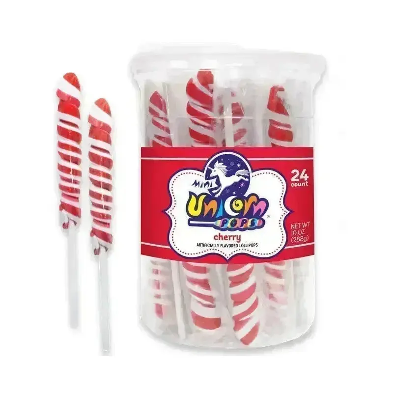 Unicorn Pops Twist Suckers - Red: 24-Piece Jar