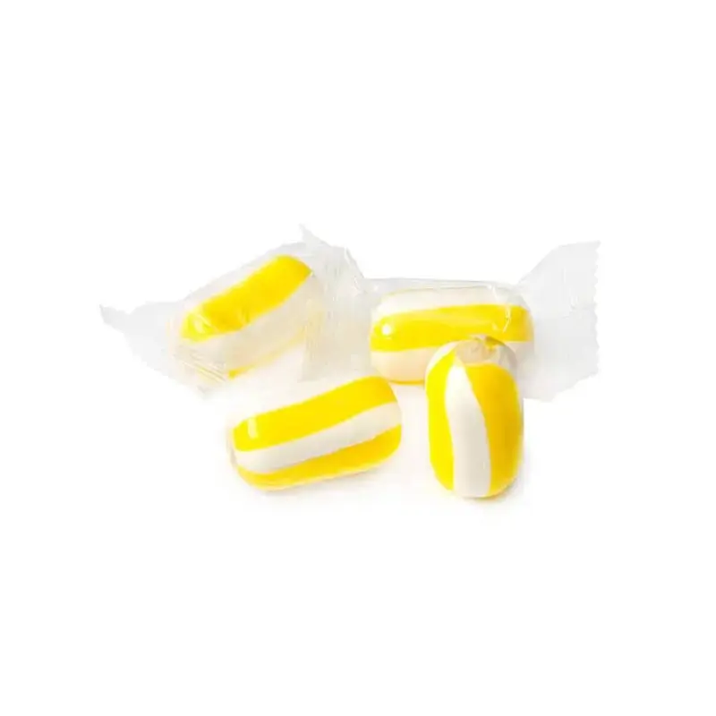 YumJunkie Sassy Cylinders Banana Yellow Striped Hard Candy: 5LB Bag