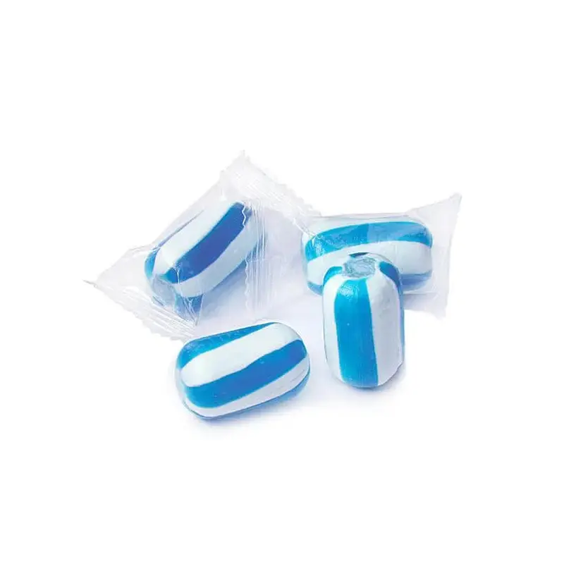 YumJunkie Sassy Cylinders Blueberry Blue Striped Hard Candy: 5LB Bag