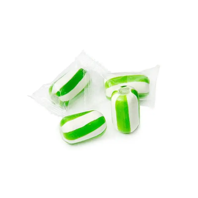 YumJunkie Sassy Cylinders Lime Green Striped Hard Candy: 5LB Bag