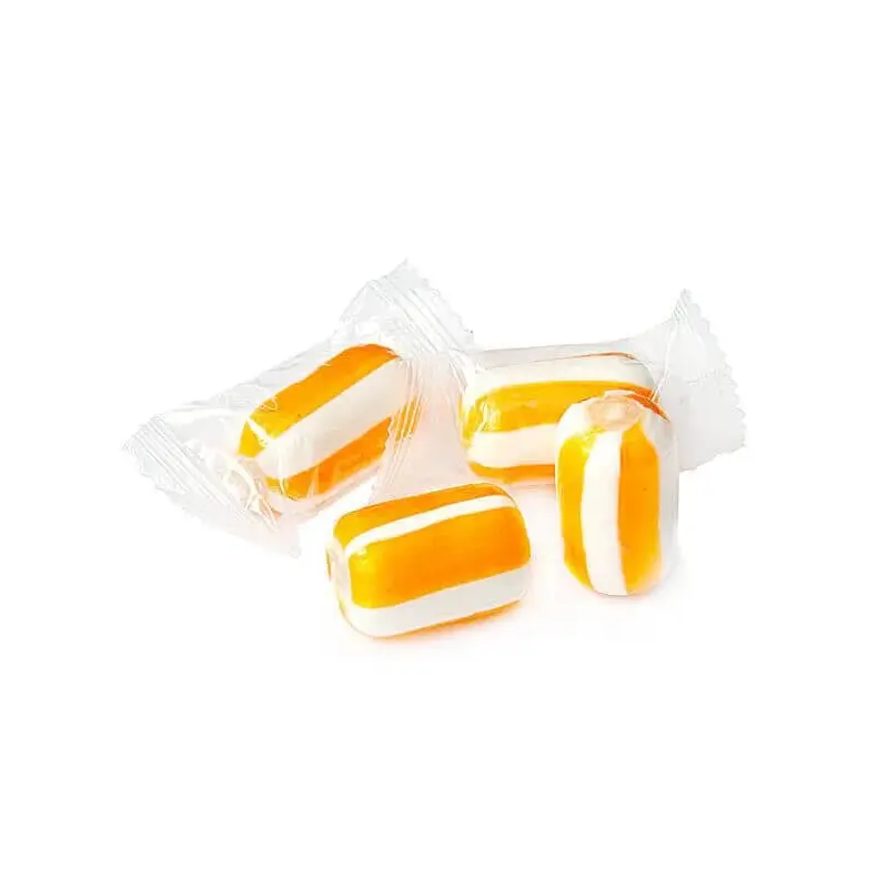YumJunkie Sassy Cylinders Orange Striped Hard Candy: 5LB Bag