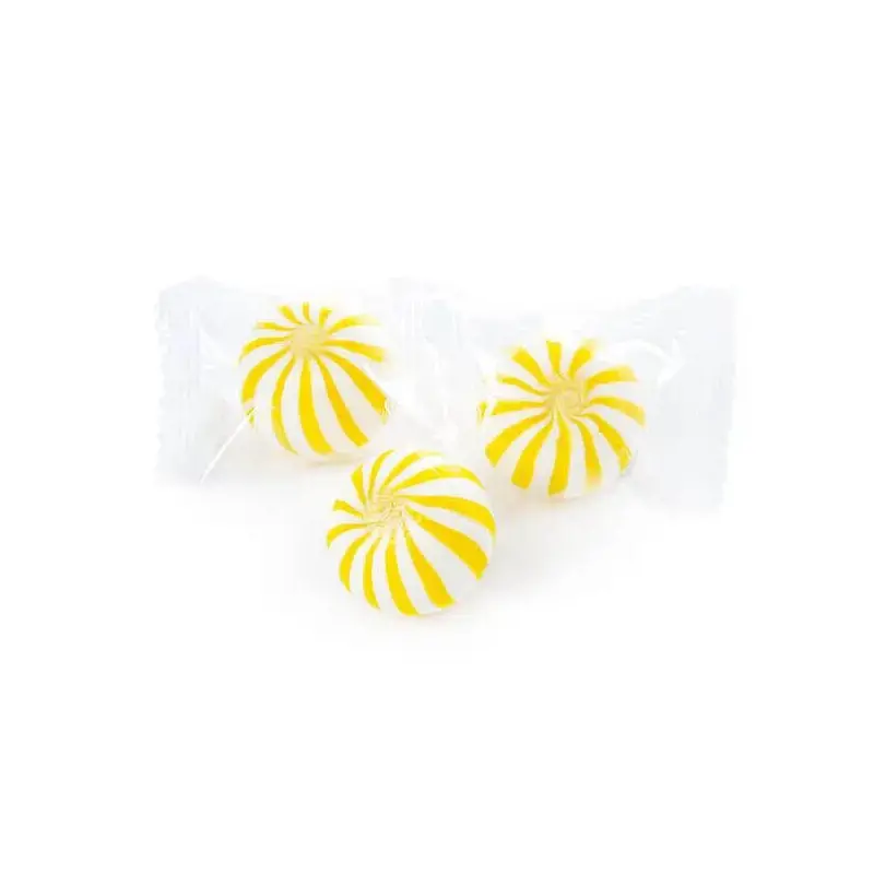 YumJunkie Sassy Spheres Banana Yellow Striped Candy Balls: 5LB Bag