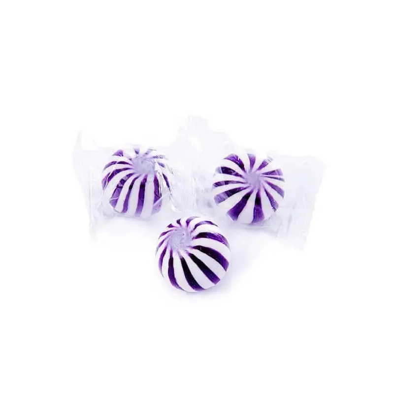 YumJunkie Sassy Spheres Grape Purple Striped Candy Balls: 5LB Bag