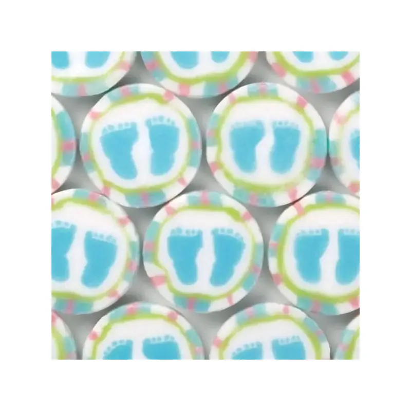 Baby Feet Favor Cut Rock Candy - Assorted Colors: 40-Piece Pack