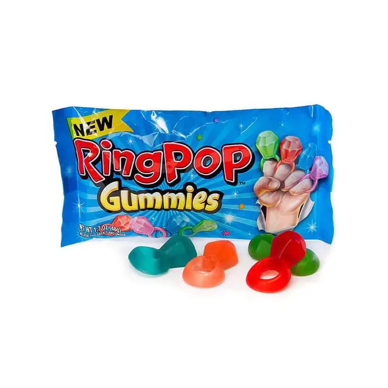 Ring Pop Gummies Candy Packs: 16-Piece Box