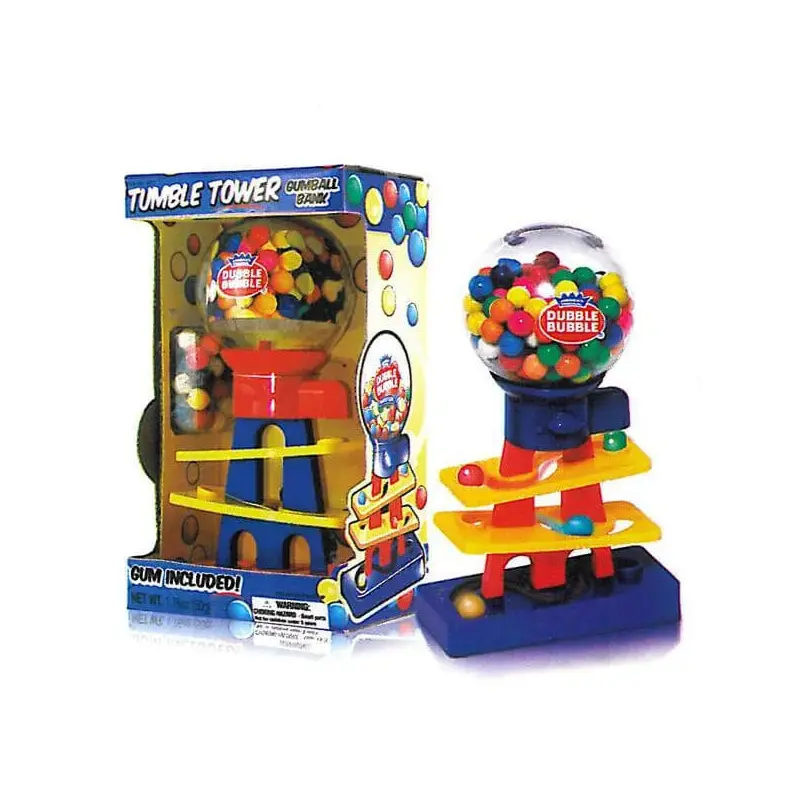 Tumble Tower Gumball Machine Bank with Gumballs