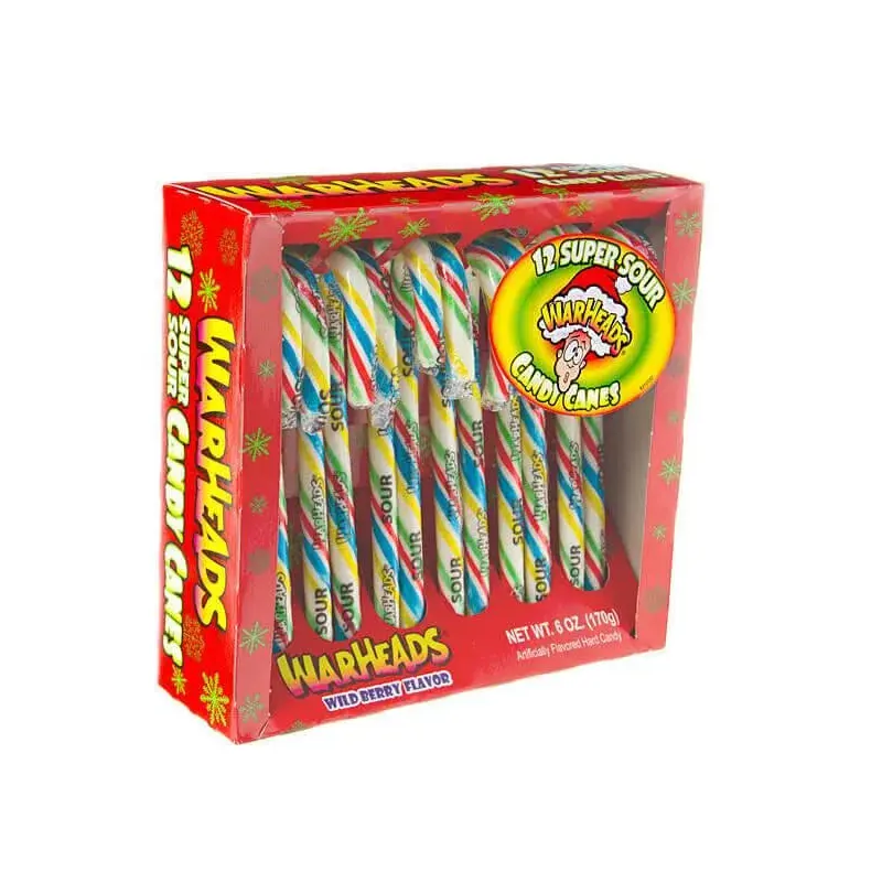 WarHeads Super Sour Candy Canes: 12-Piece Box