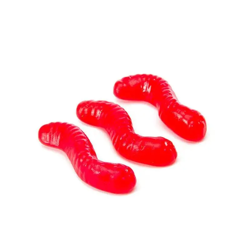 Gummy Inch Worms - Cherry: 5LB Bag