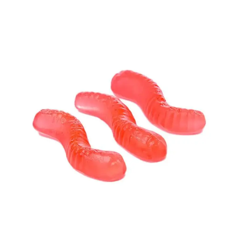 Gummy Inch Worms - Strawberry: 5LB Bag