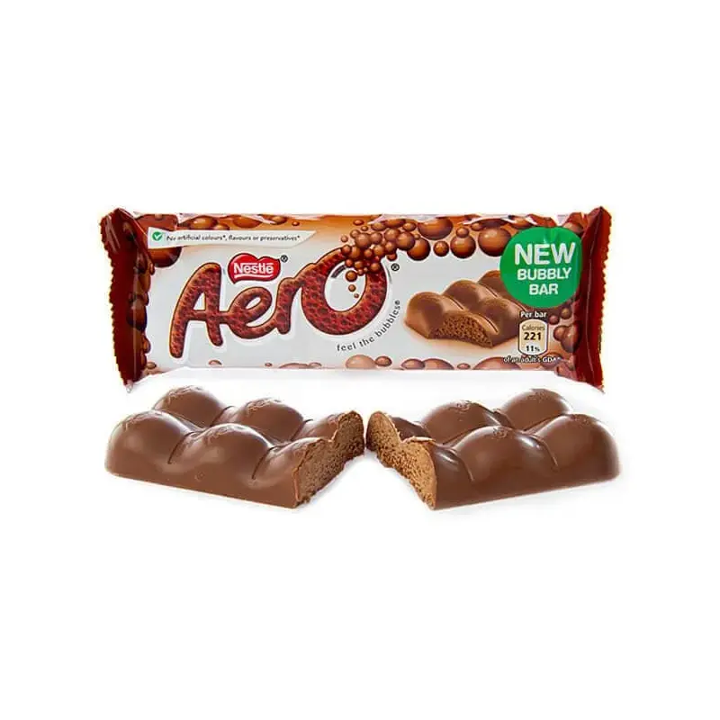 Nestle Aero Milk Chocolate Bars: 24-Piece Box