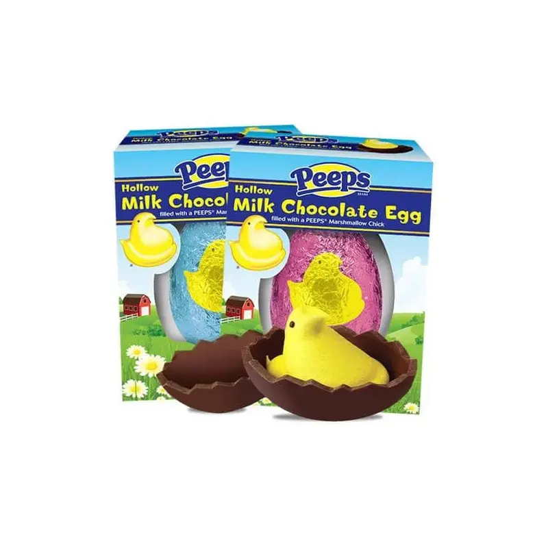 Peeps Yellow Marshmallow Chick in Milk Chocolate Egg