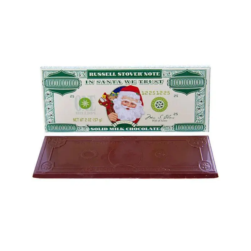 Russell Stover Billion Dollar Santa Chocolate Bars: 6-Piece Pack