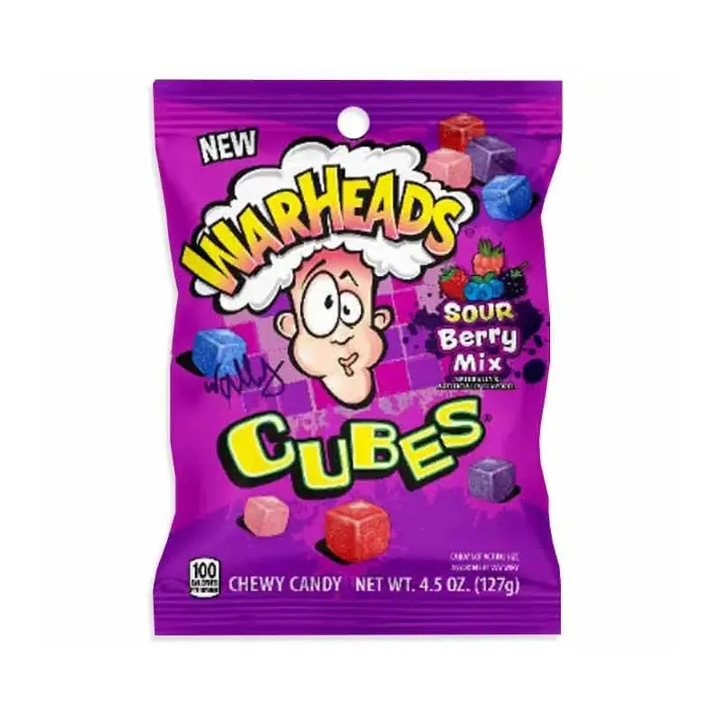 Warheads Chewy Cubes 4.5-Ounce Bag: 12 Pack Case