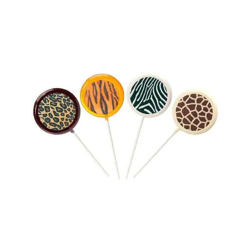 Animal Prints Hard Candy Lollipops: 12-Piece Pack
