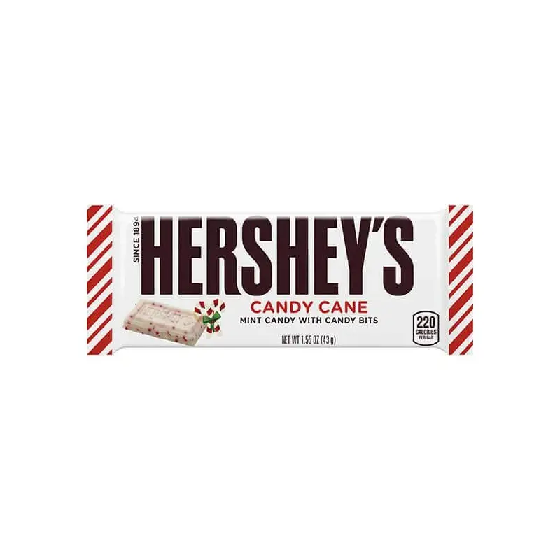 Hershey's Candy Cane 1.55-Ounce Candy Bars: 24-Piece Box
