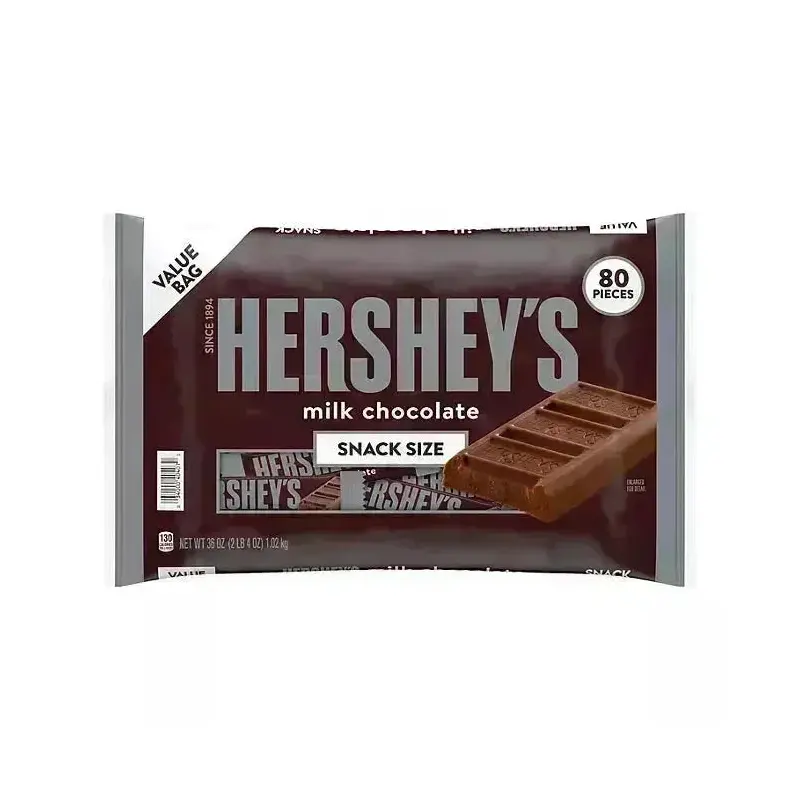 Hershey's Milk Chocolate Snack Size Candy Bars: 80-Piece Bag