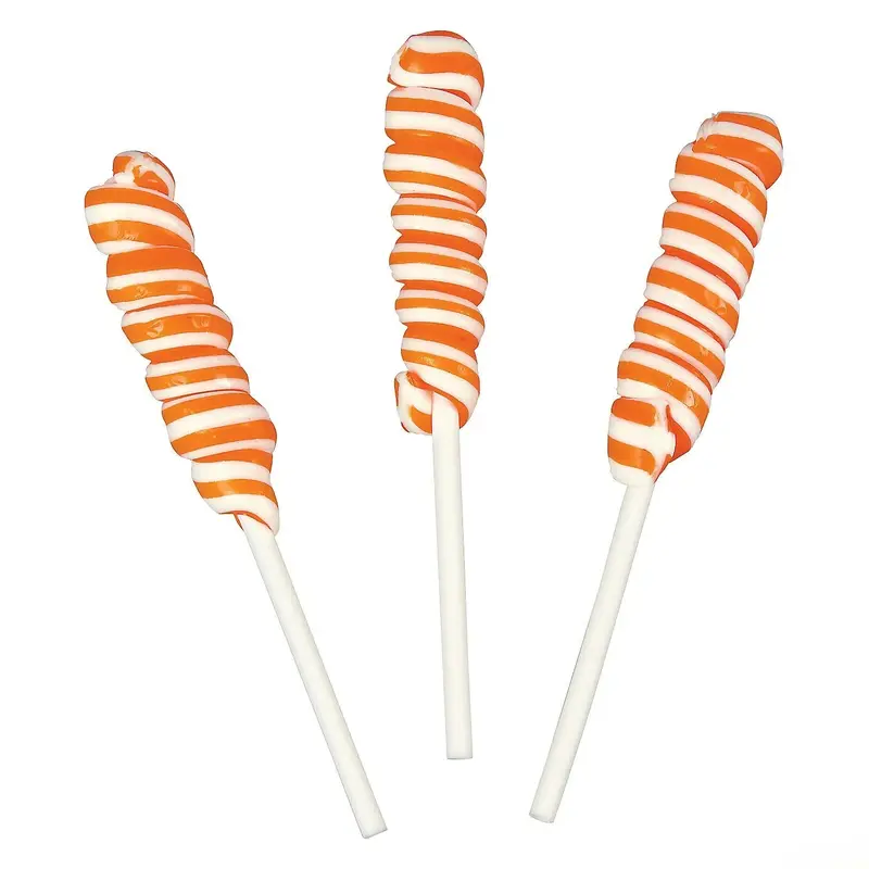 Mini Orange Twist Pops - Orange: 24-Piece Bag
