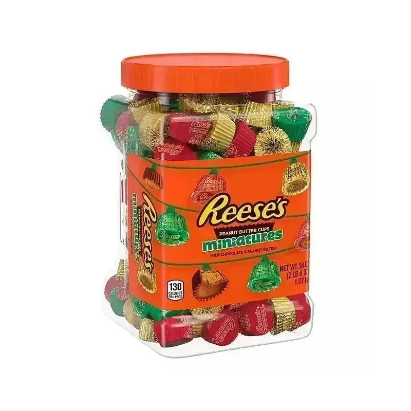 Reeses Christmas Peanut Butter Cups Miniatures: 2LB Jar