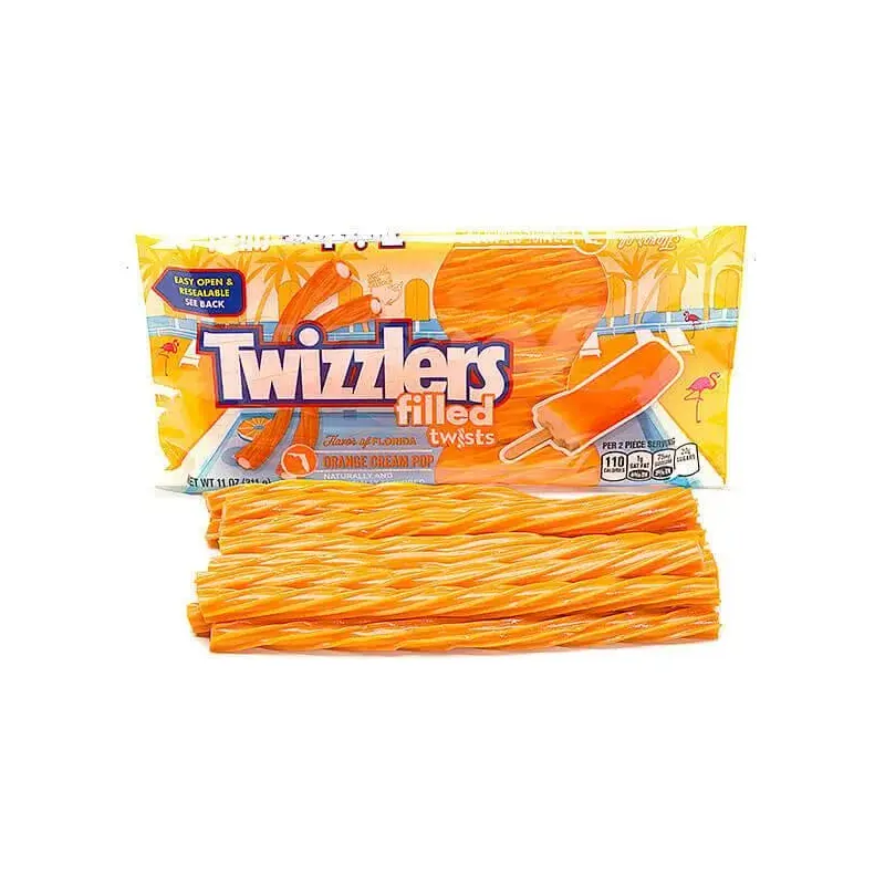 Twizzlers Orange Cream Pop Filled Licorice Twists: 11-Ounce Bag