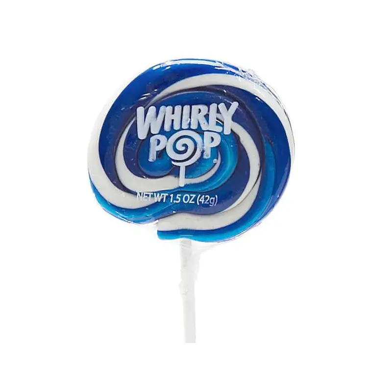 Whirly Pop 1.5-Ounce Swirl Suckers - Royal Blue: 24-Piece Display
