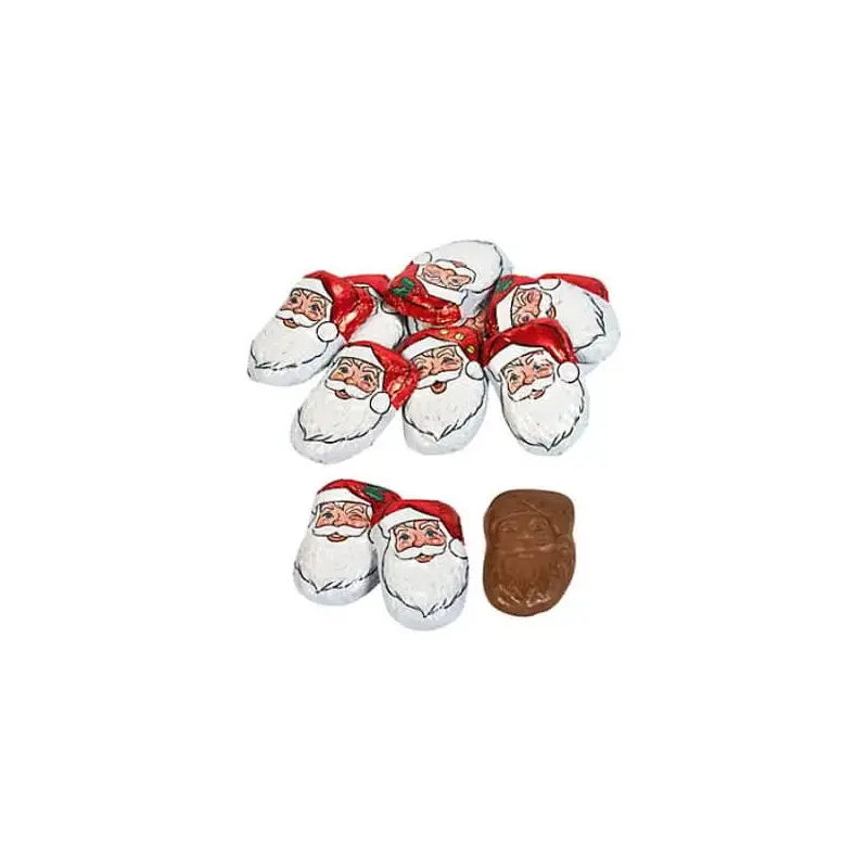 Palmer Foiled Milk Chocolate Santas with Caramel Filling: 4LB Bag