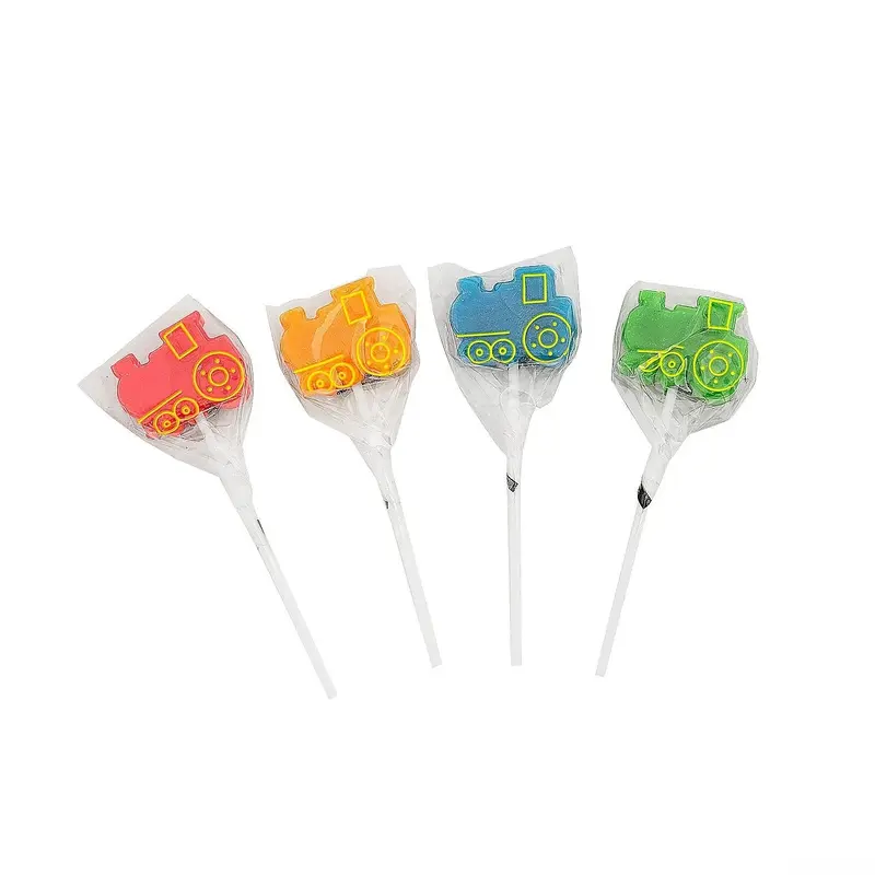 Train Shaped Lollipops: 12-Piece Box