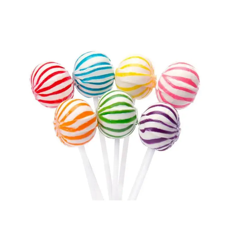 YumJunkie Sassy Spheres Assorted Striped Ball Lollipops: 100-Piece Bag