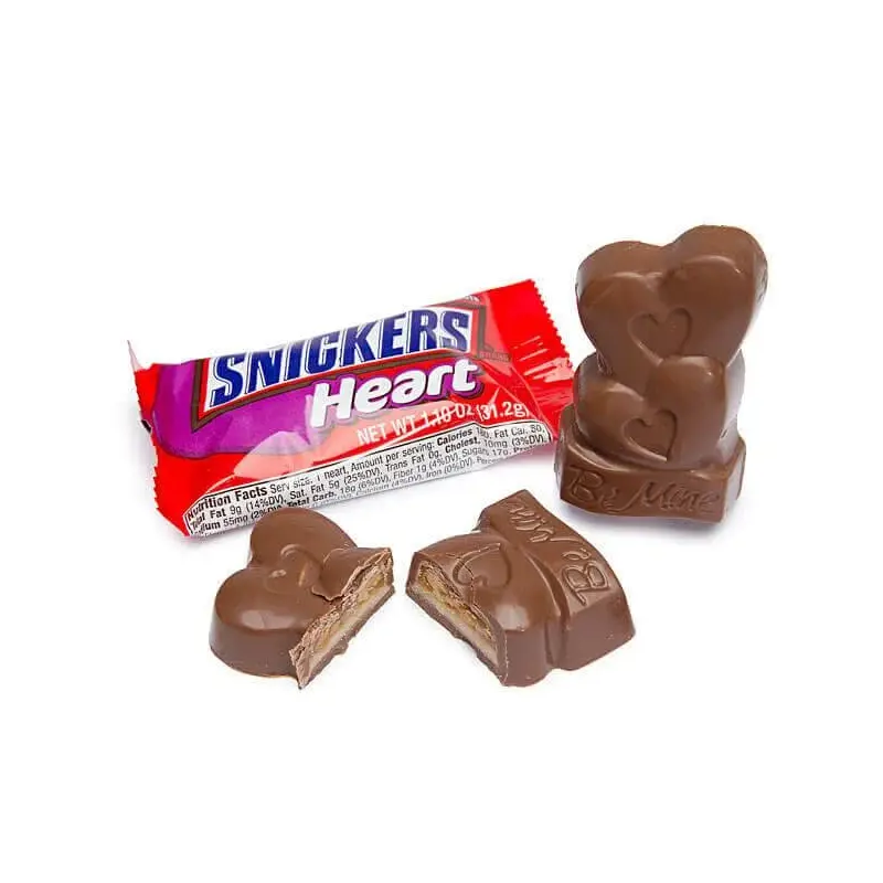 Snickers Valentine Heart Candy Bars: 24-Piece Box