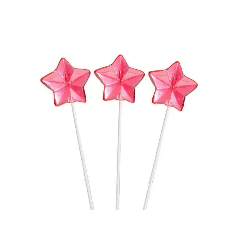Twinkle Candy Star Lollipops - Red: 120-Piece Bag