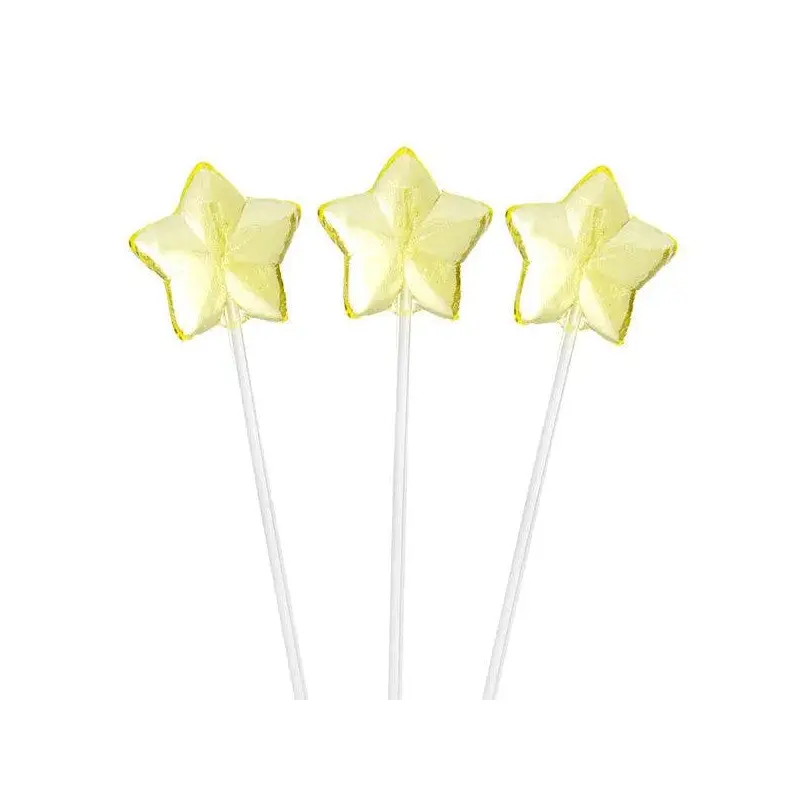 Twinkle Candy Star Lollipops - Yellow: 120-Piece Bag