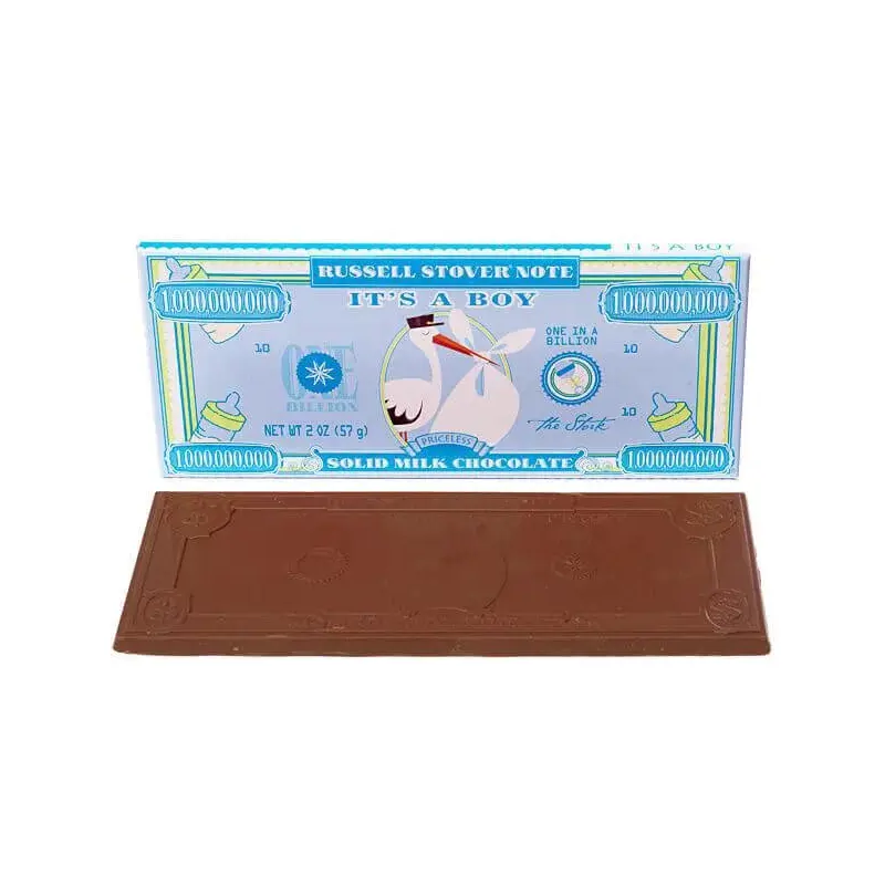 Russell Stover One in a Billion Dollar Chocolate Bars - Its A Boy: 18-Piece Box