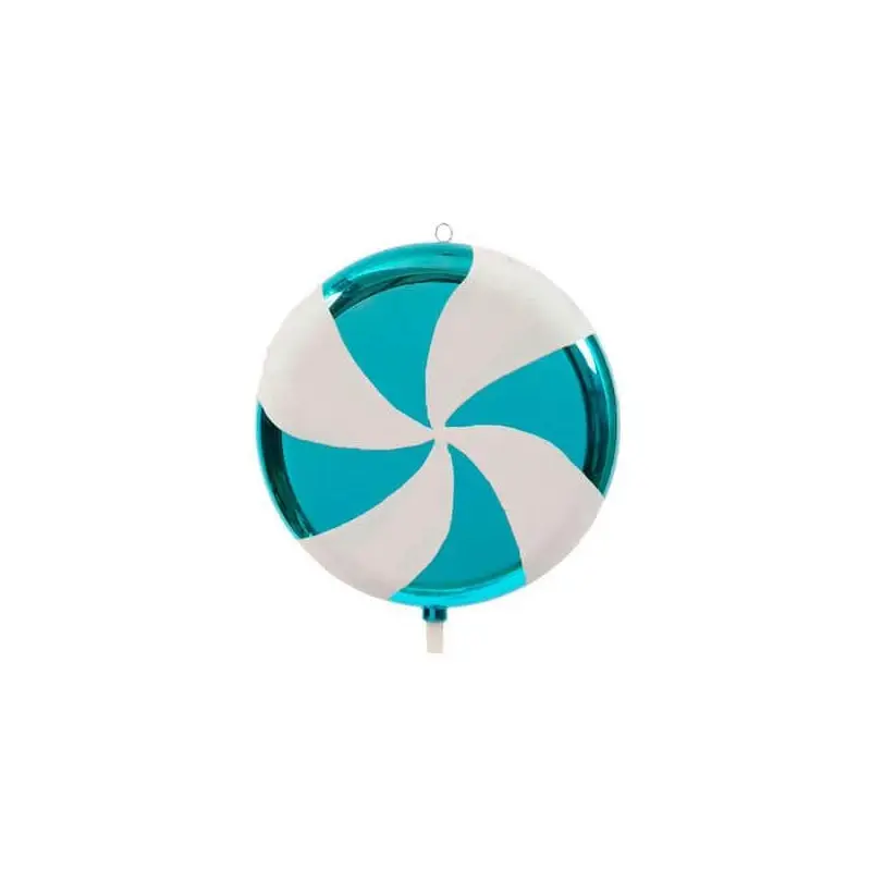 Teal Blue Swirl Plastic Candy Lollipop - 24 Inch