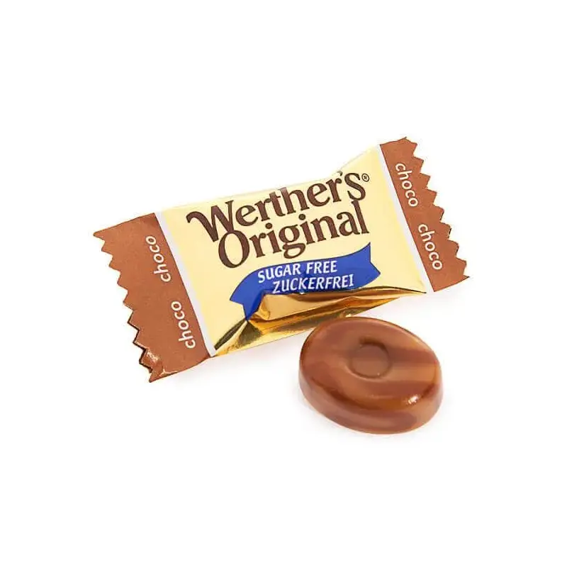 Werther's Original Sugar Free Caramel Chocolate Hard Candy: 1.75LB Box