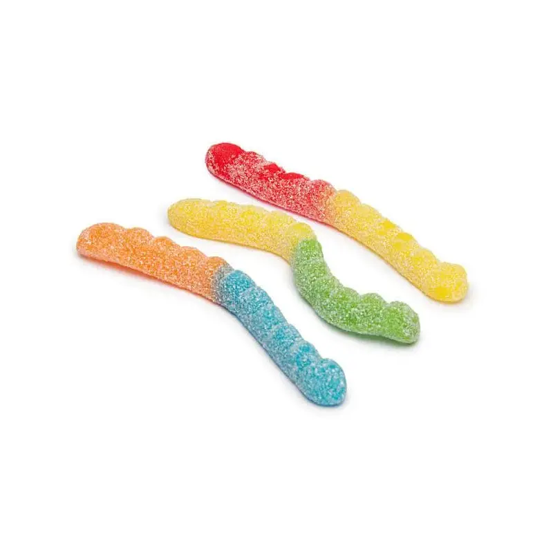 Albanese Neon Sour Gummy Worms: 4.5LB Bag