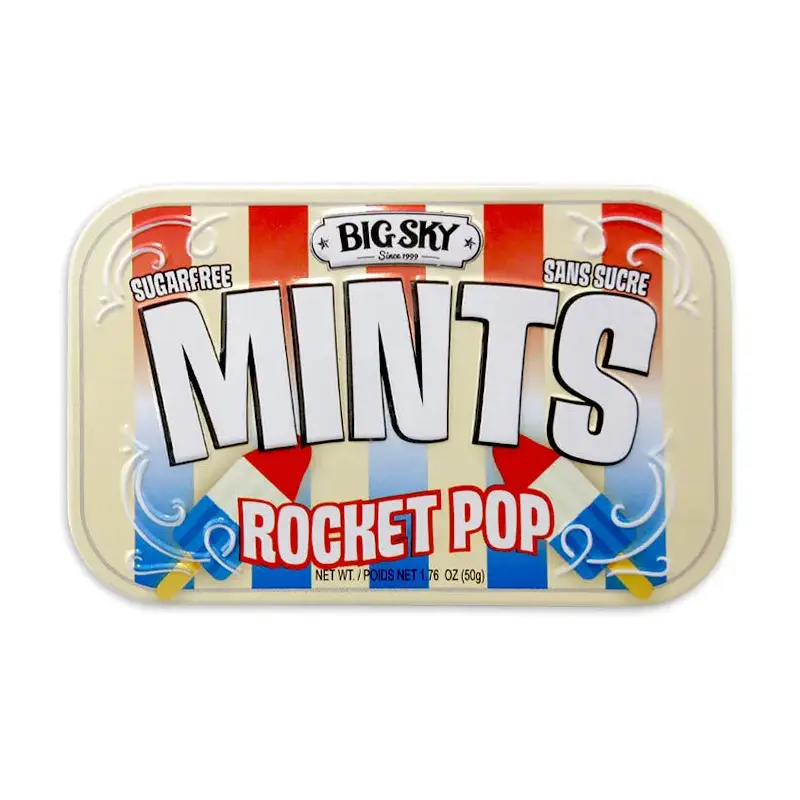 Big Sky Sugar Free Rocket Pop Mint Tins: 6-Piece Box