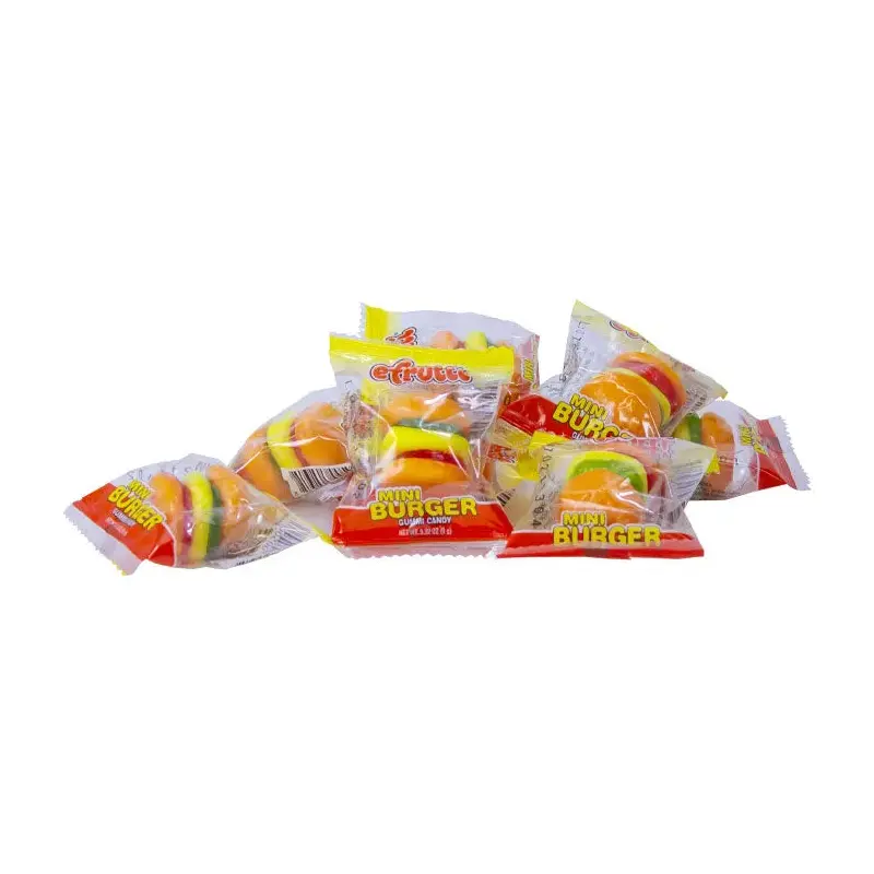 Efrutti Gummy Mini Burgers Candy - Bulk: 100-Piece Case