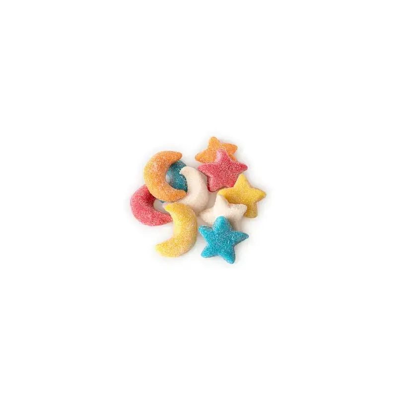 Glitter Sour Stars & Moons Gummy: 6.6LB Bag