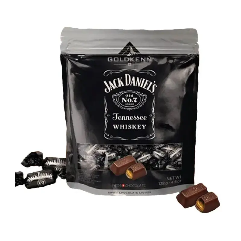 Jack Daniel's Tennessee Whiskey Liqueur Filled Chocolate Peg Bag: 12-Piece Case