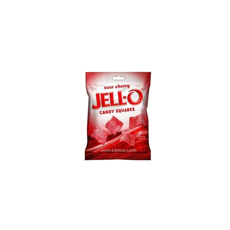 Jell-O Sour Sour Cherry Candy Squares: 4.5-Ounce Bag
