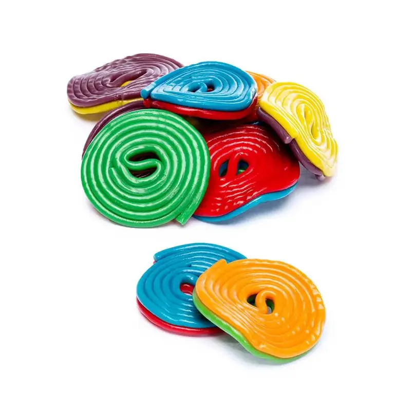 Licorice Wheels Two-Faced Rainbow Candy: 1KG Bag