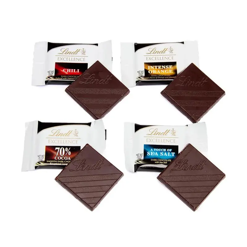 Lindt Excellence Dark Chocolate Squares Assortment: 60-Piece Bag